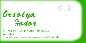 orsolya hodor business card